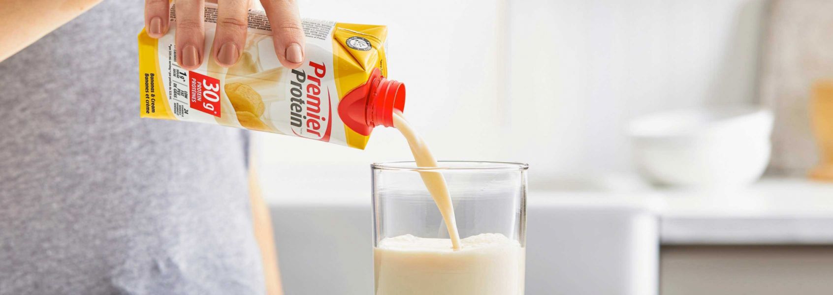 A photo of Premier Protein Boisson fouettée protéinée aux Bananes et crème