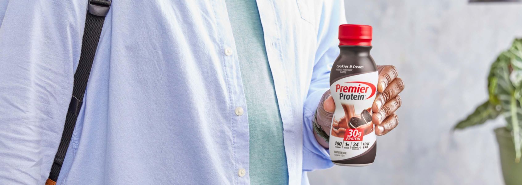 A photo of Premier Protein 11.5oz Cookies & Cream Protein Shake