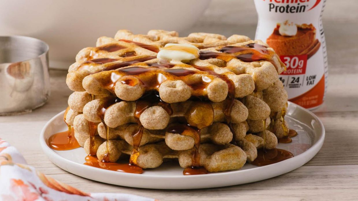 Premier Protein September Pumpkin Spice Waffles