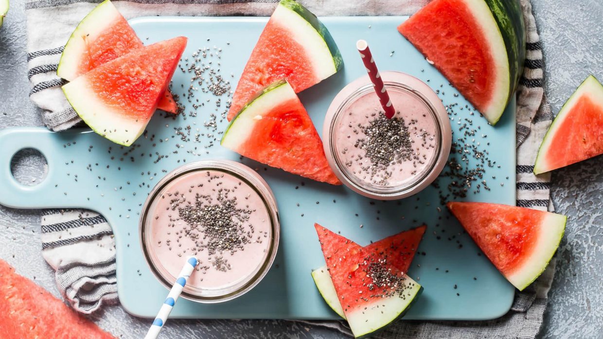 Recipe Watermelon Strawberry Chia Smoothie 1